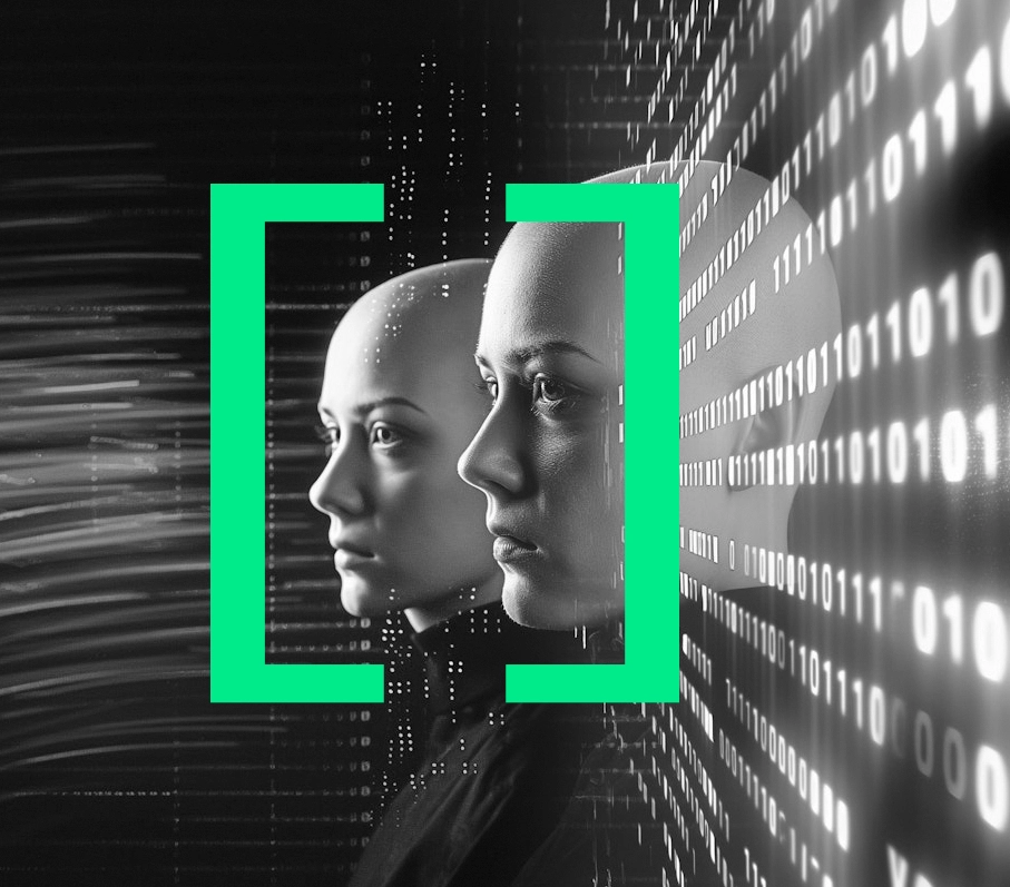 Gestion-De-Identidades digital human like figures and data background copia 2